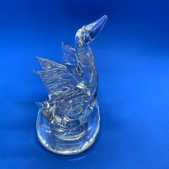 Crystal Glass Double Swans Paperweight Paradies - Picture 2 of 12